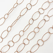 Rose Gold Plated Silver Diamond Cut Cable Chain
